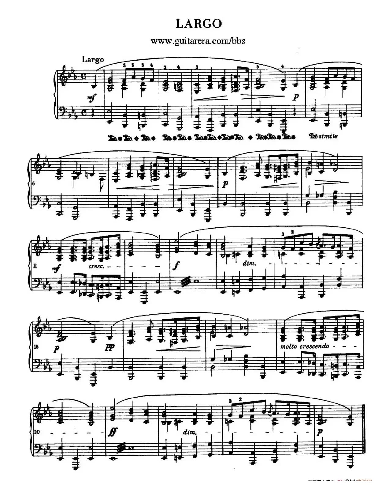 Largo（广板·肖邦遗作）