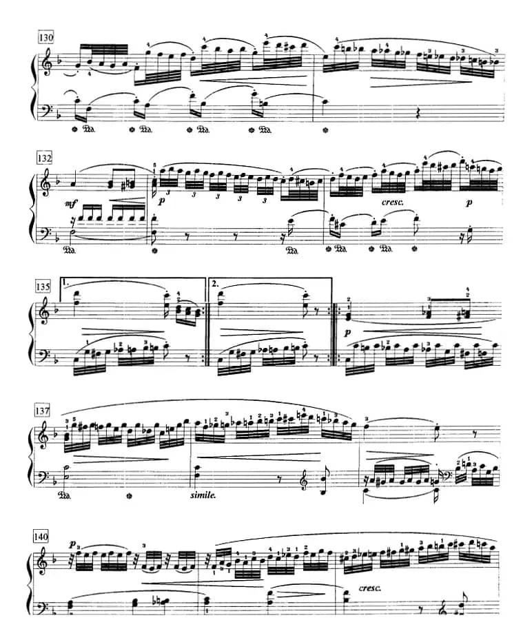 钢琴教程第七级 大型乐曲（f小调变奏曲 Op.83）