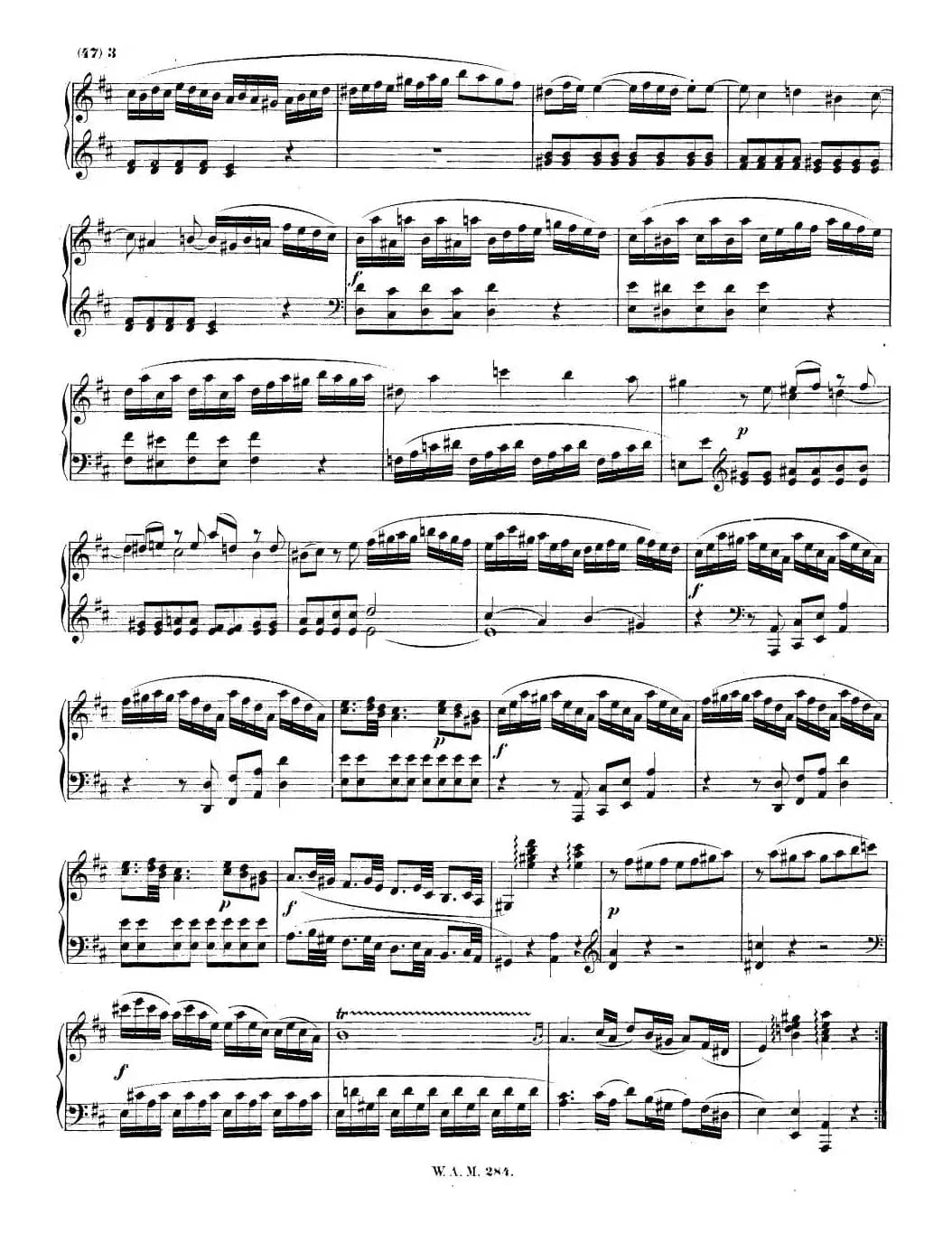 D大调第六钢琴奏鸣曲 KV.284