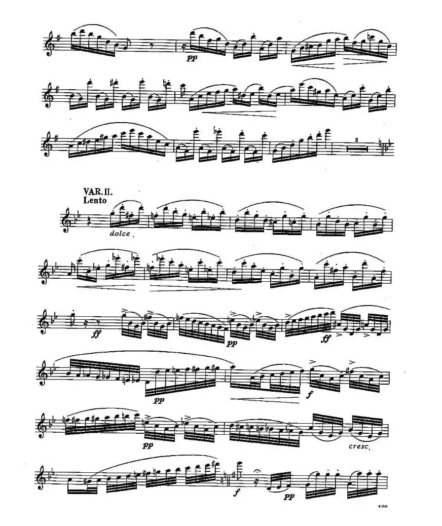 长笛九级考级曲谱（第四部分—1）