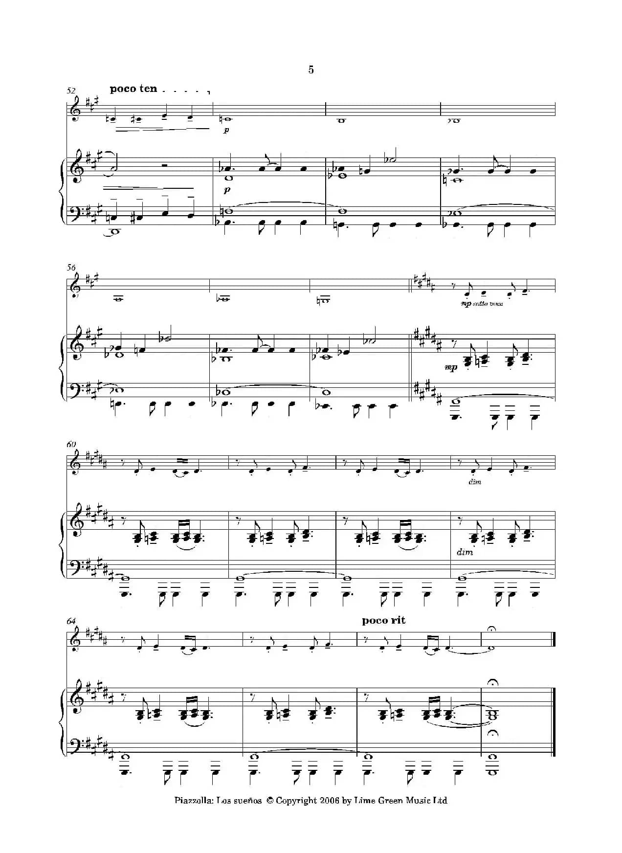 LOS SUENOS（小提琴+钢琴伴奏）