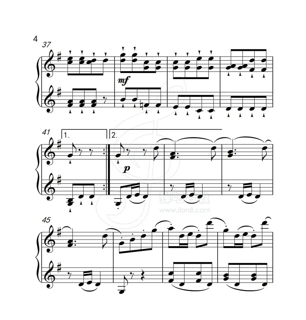 第二级 蜂蜜和三叶草（中国音乐学院钢琴考级作品1~6级）