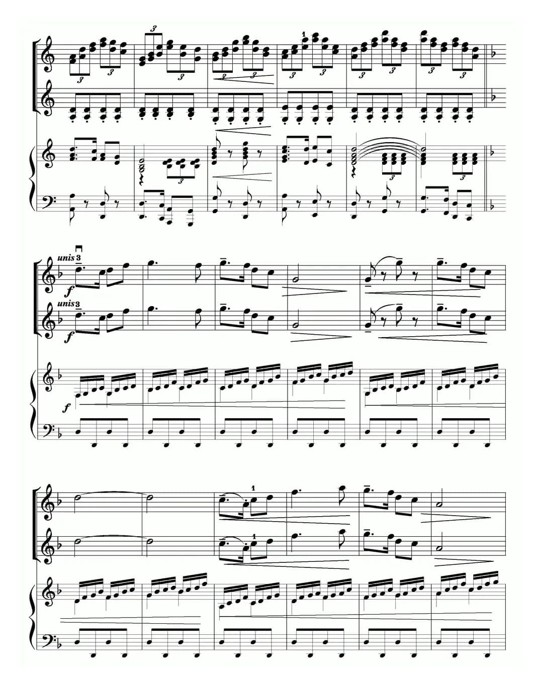 当红军去（小提琴齐奏+钢琴伴奏）