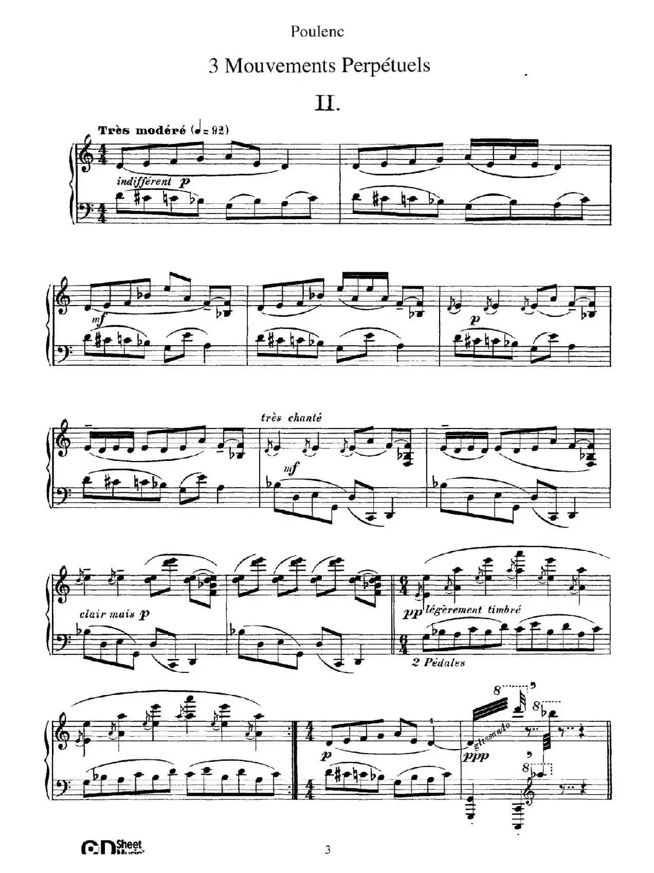 Trois Mouvements Perpetuel(3首无穷动·2)