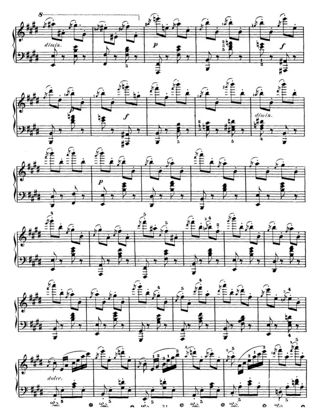 50首车尔尼Op.740钢琴手指灵巧技术练习曲（NO.9）