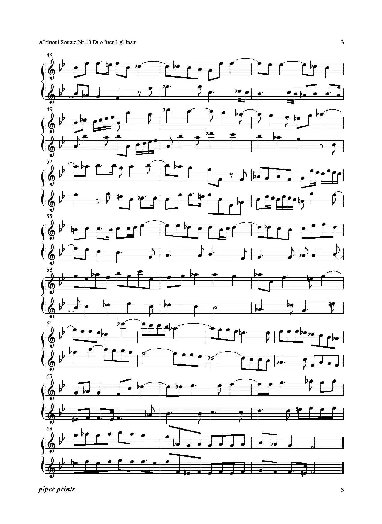 Sonate Nr.10（二重奏）