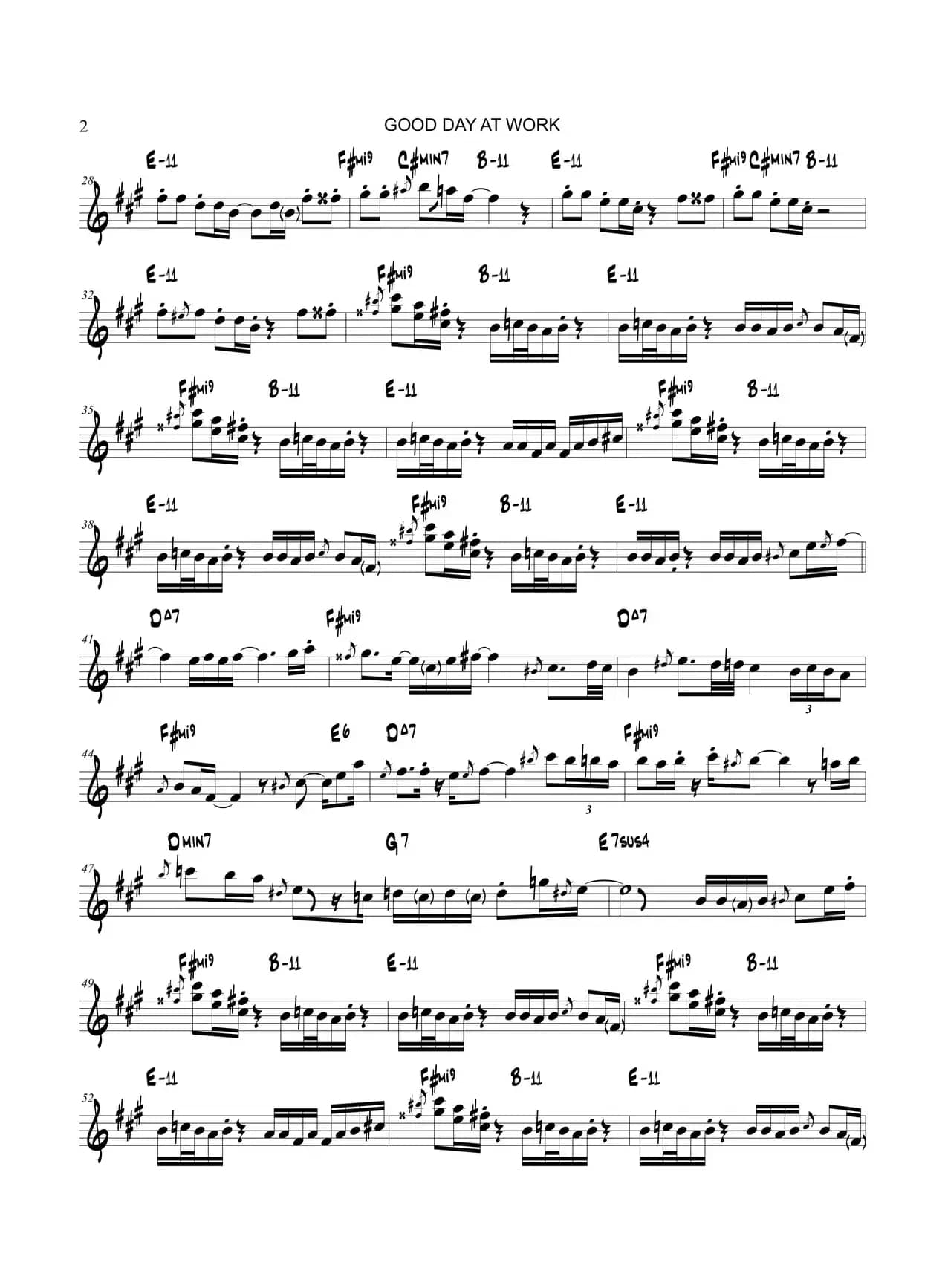 Good Day At Work（中音萨克斯）