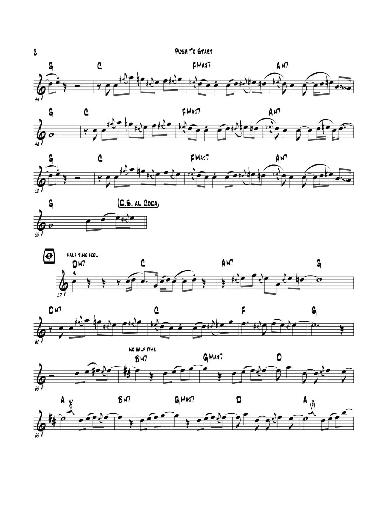 Push To Start（Bb Part）