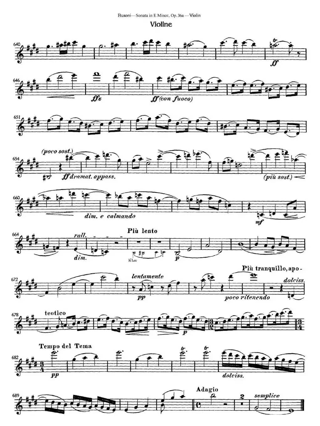 Violin Sonata No.2 in E Minor Op.36