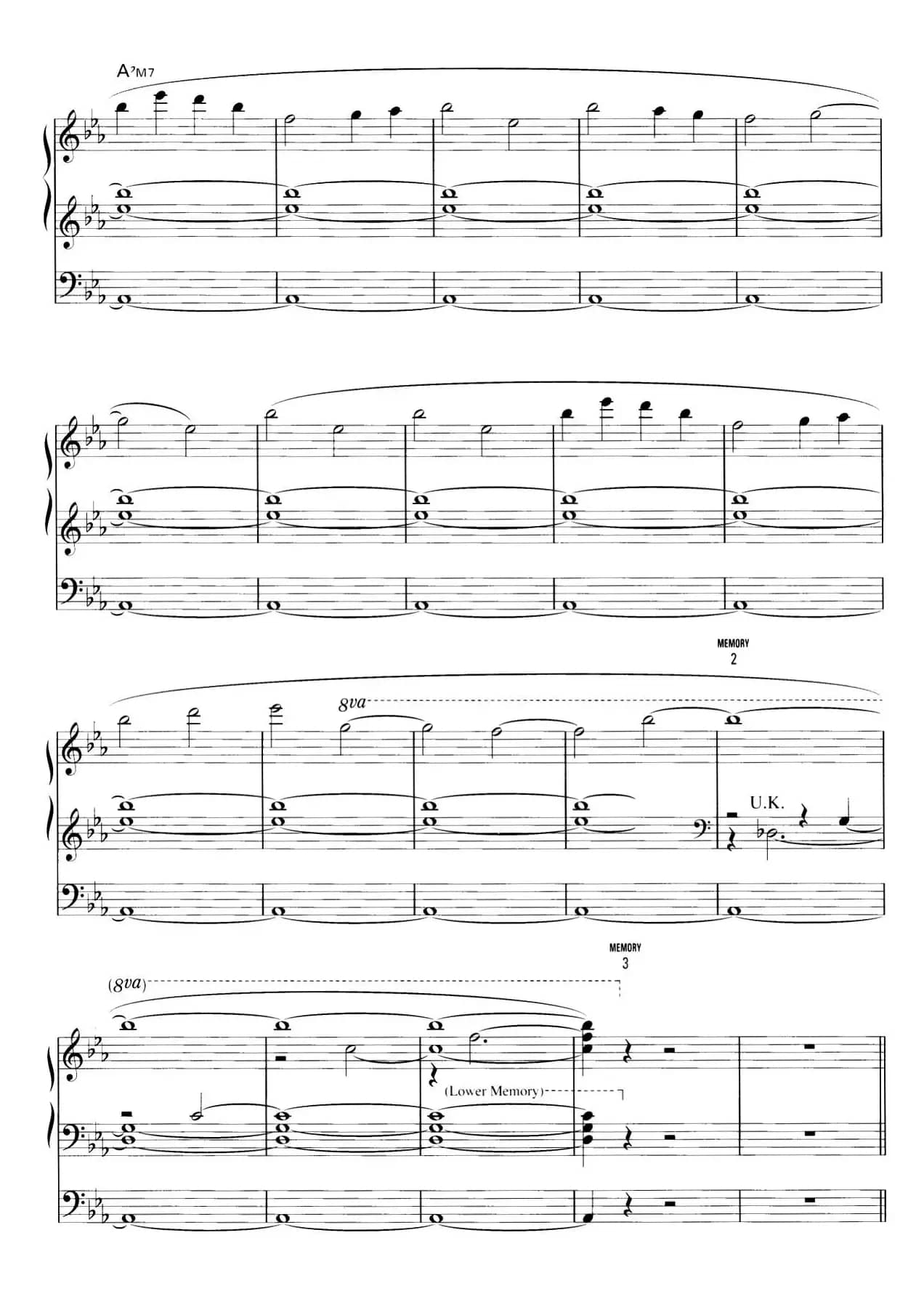 Paradiso（双排键电子琴谱）