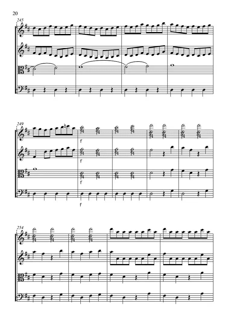 费加罗的婚礼（弦乐四重奏）