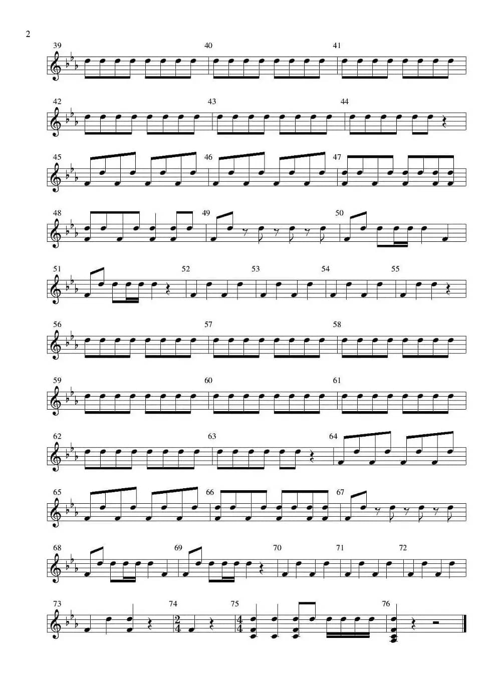 老司机（管弦乐队分谱—打击乐部分）