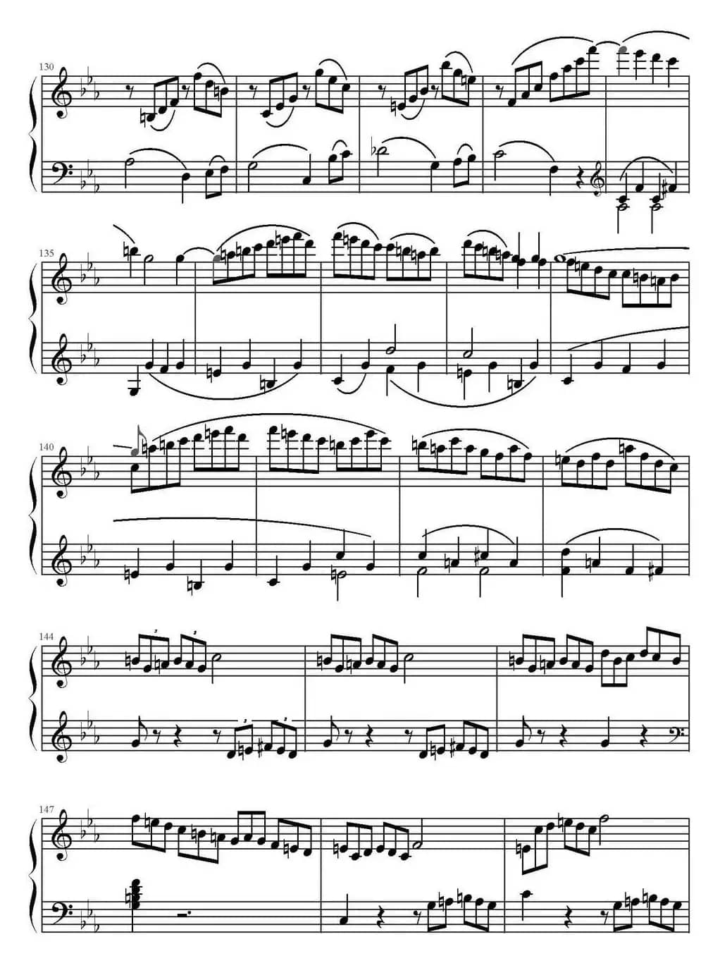 c小调第八钢琴奏鸣曲第三乐章（作品13号“悲怆”）