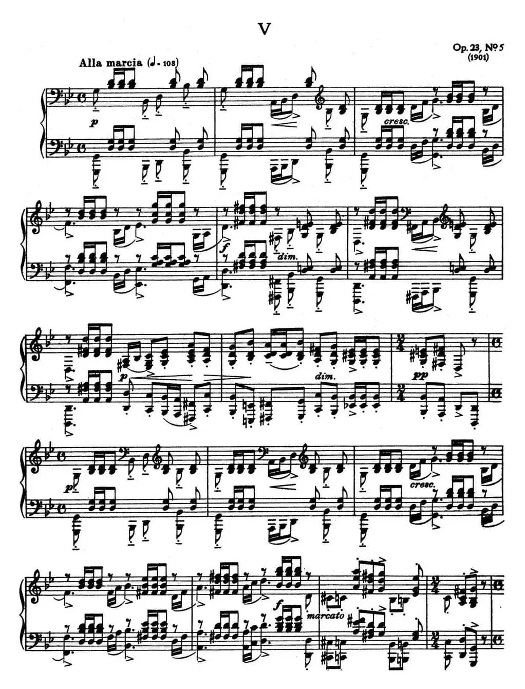 10 Preludes Op.23（拉赫玛尼诺夫10首前奏曲·Ⅴ）