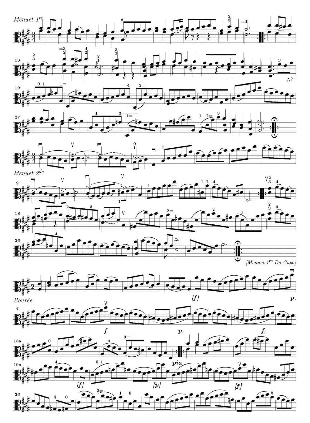 Bach Sonata BWV1006（无伴奏小提琴组曲）