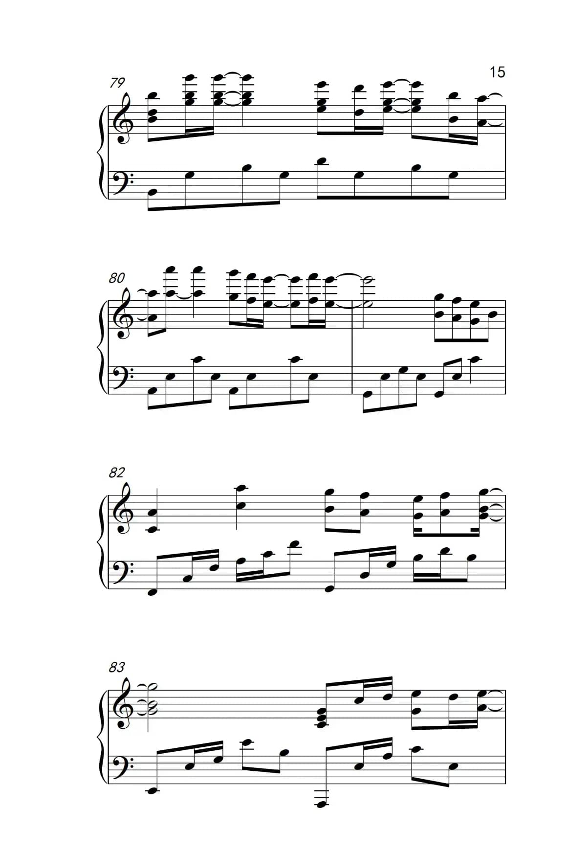 可惜没如果（《弹吧音教》制谱版）