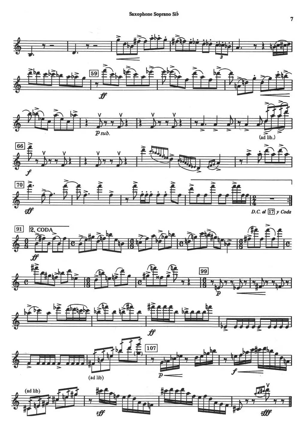 HISTOIRE DU TANGO（四重奏高音分谱）