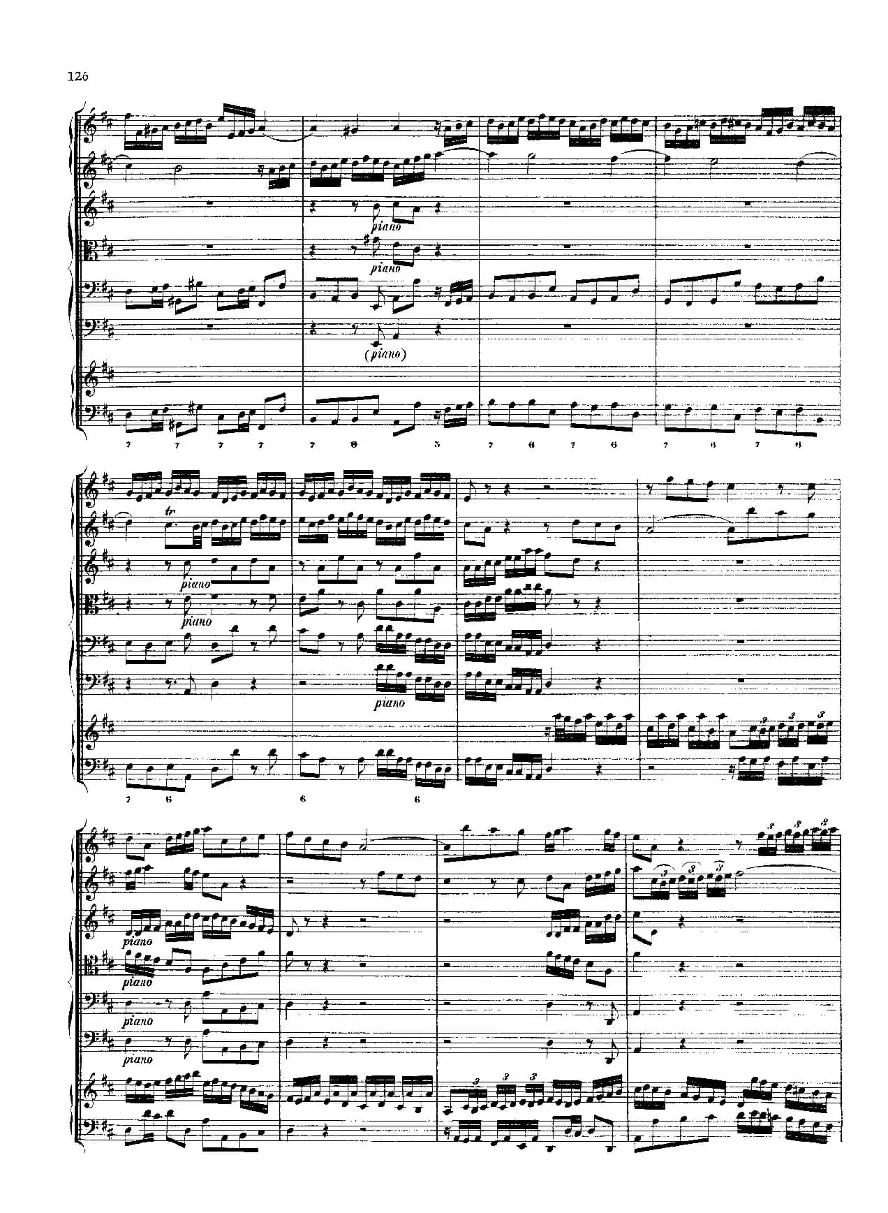 勃兰登堡第五协奏曲（弦乐合奏总谱）