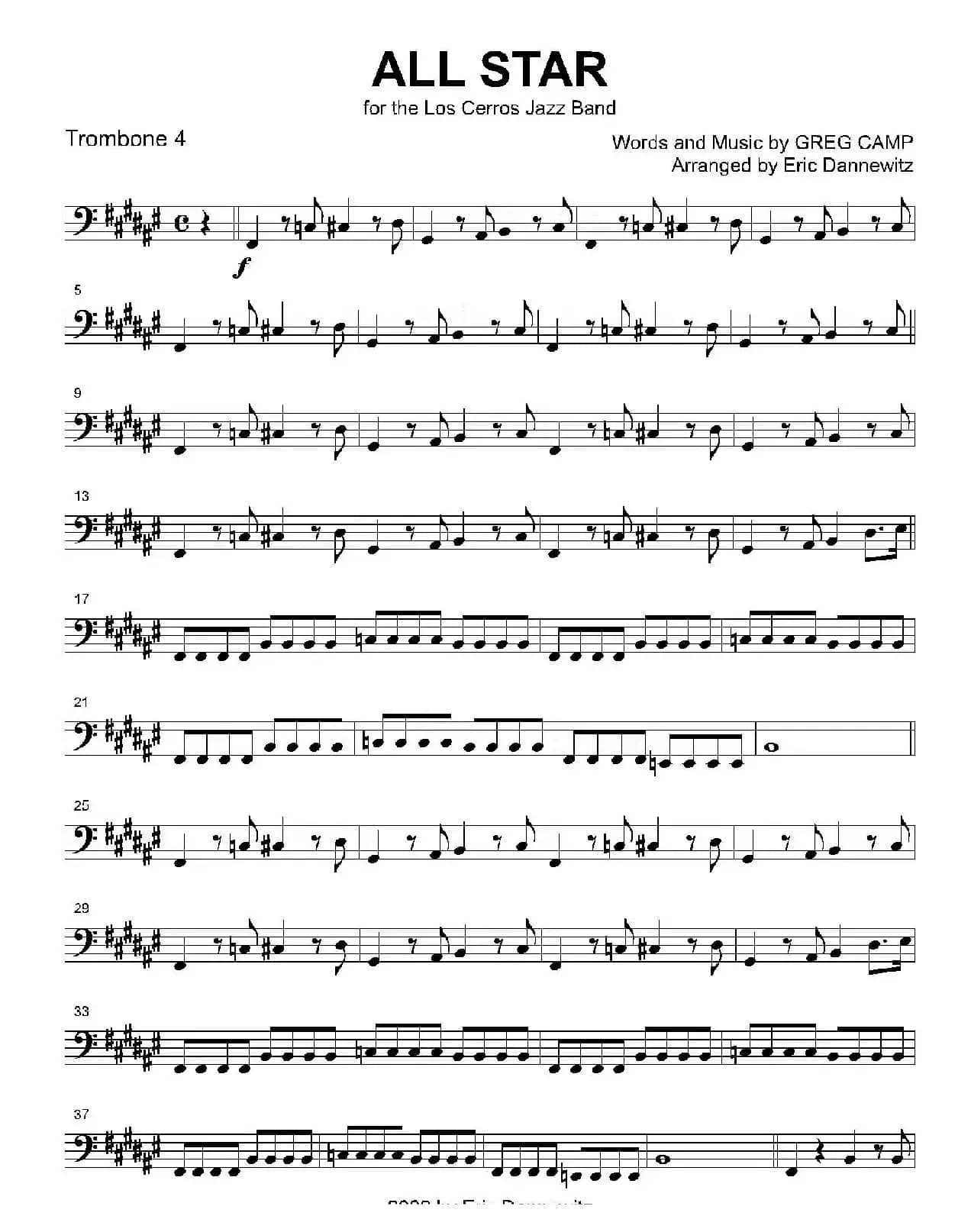 ALL STAR（4支长号分谱）