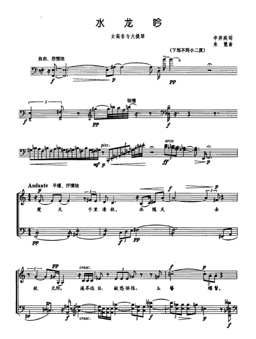水龙吟（女高音+大提琴）