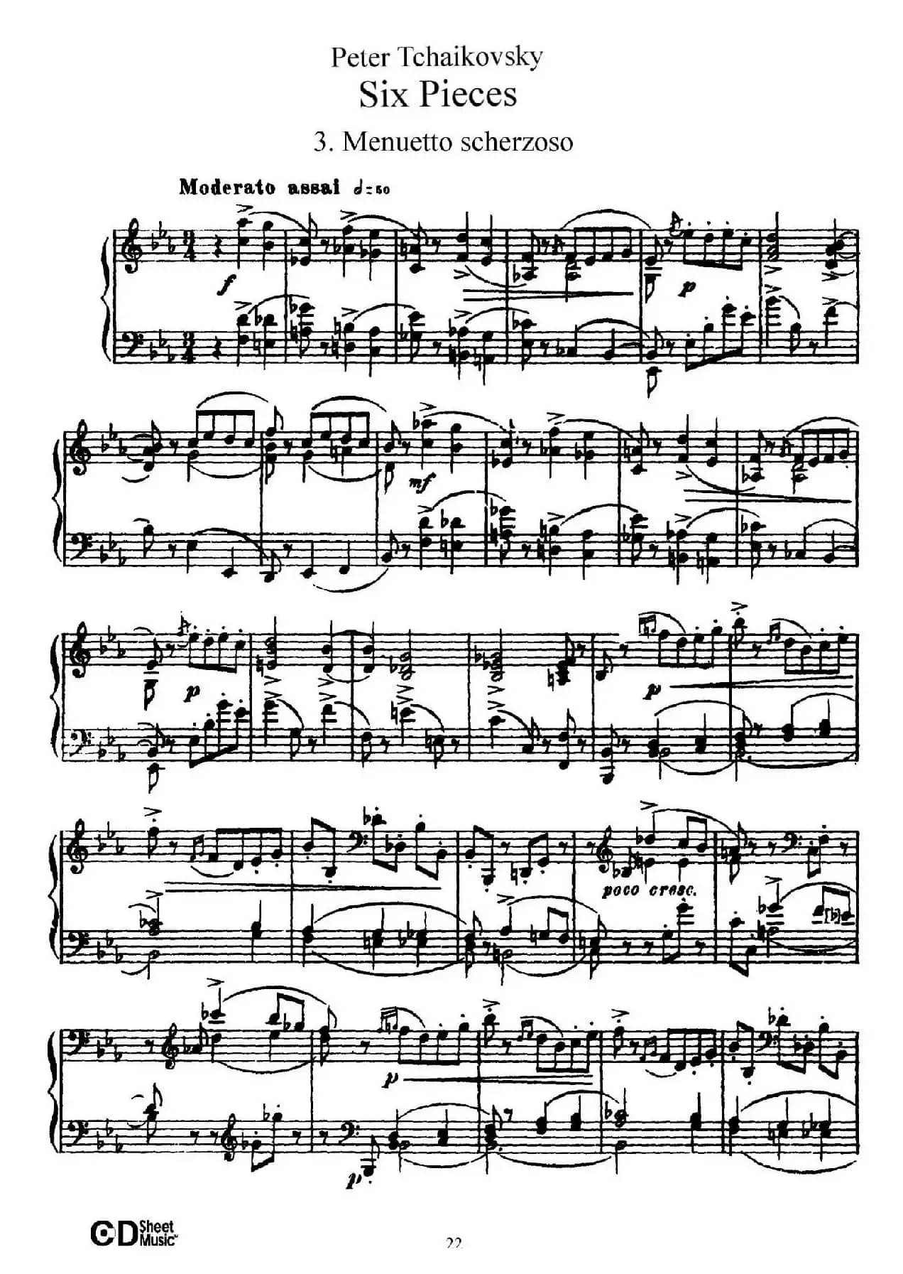 Six Pieces Op.51（6首小品·3）