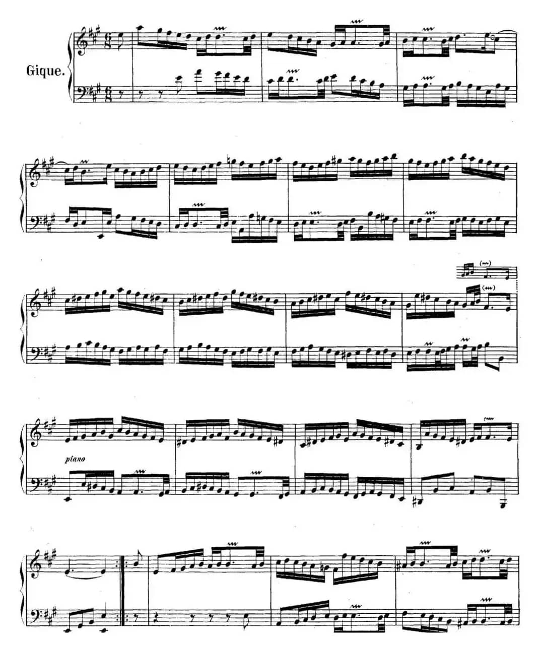 英国组曲No.1 巴赫 A大调 1st Suite BWV 806