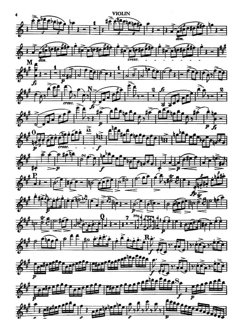 TROUT QUINTET（鳟鱼五重奏）（小提琴分谱）