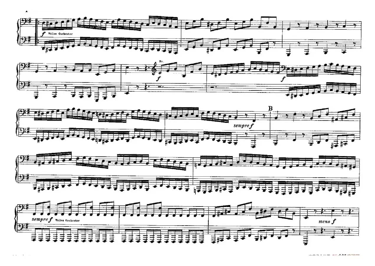 Brandenburg Concerto No.3 in G Major BWV.1048（G大调第三勃兰登堡协奏曲·四手联弹版）