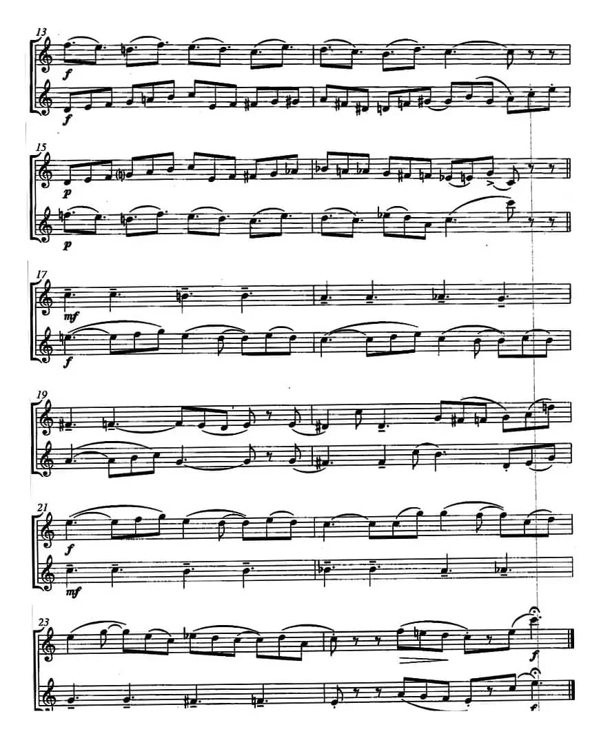 C歌谣（Ballade in C）（二重奏）