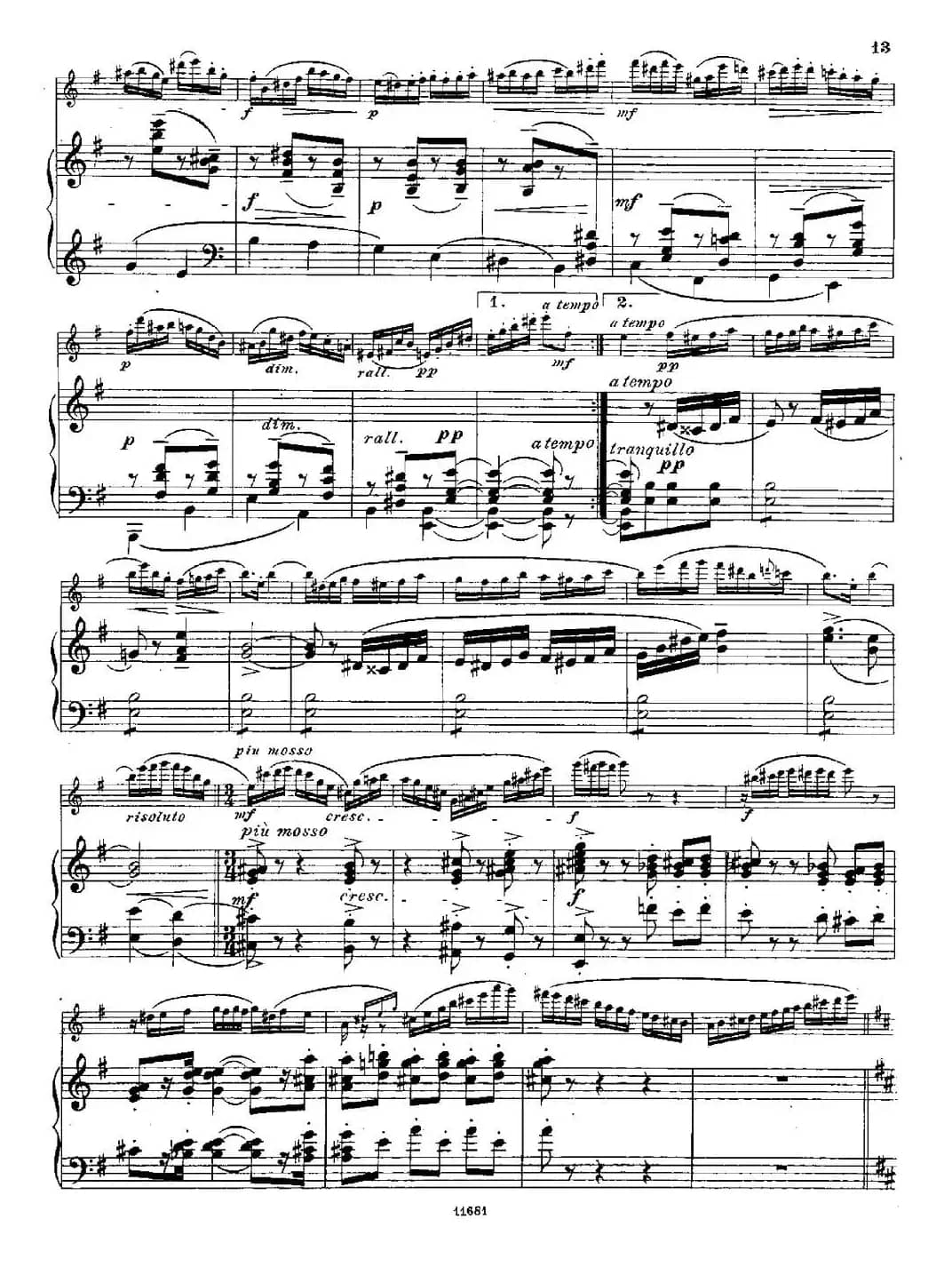 Fantaisies nationales. Suedois.（Op.59 No.4）（长笛+钢琴伴奏）