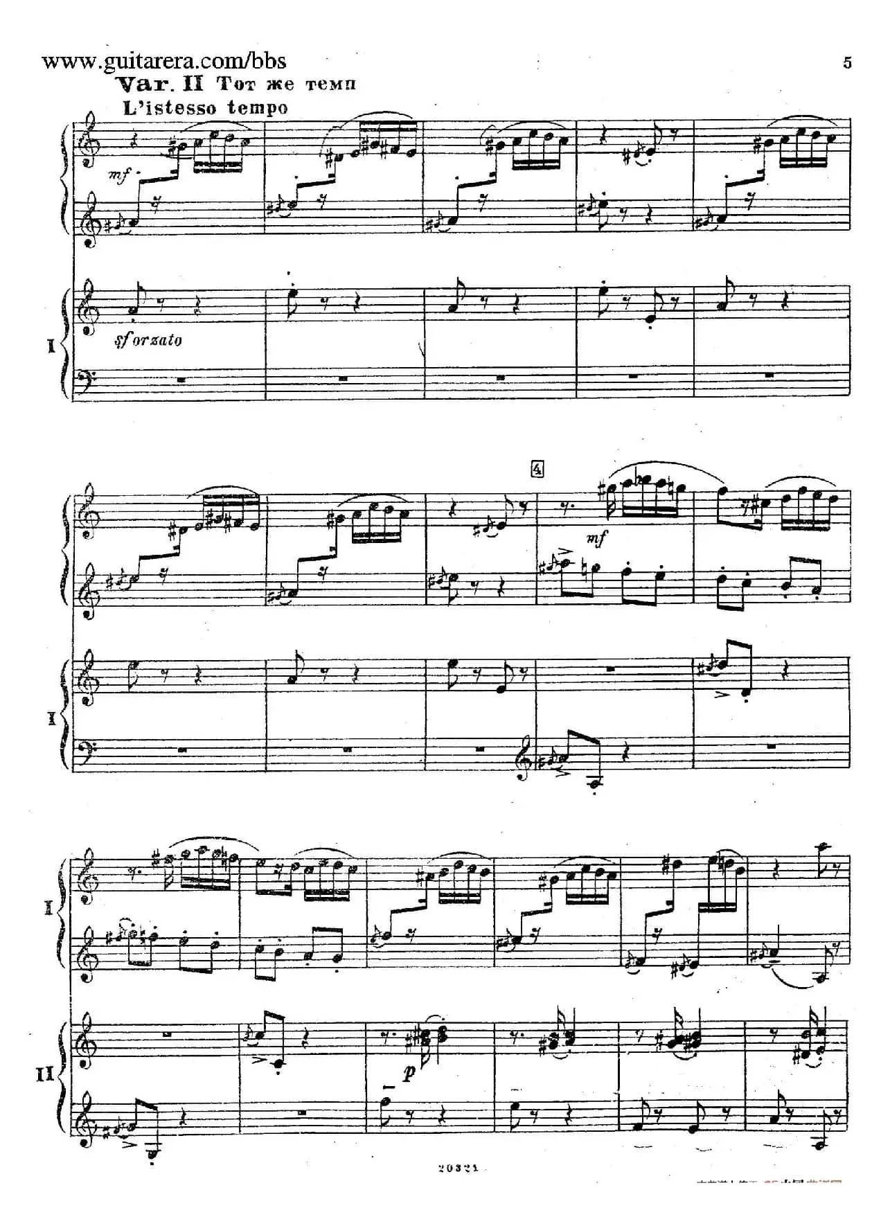 Rhapsody On A Theme Of Paganini Op.43（帕格尼尼主题狂想曲·双钢琴）（P1——20）