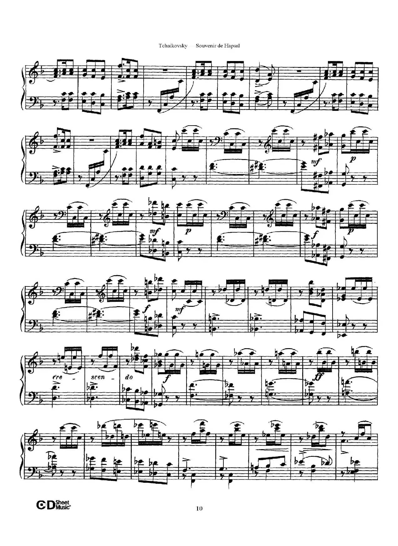 Souvenir de Hapsal Op.2（哈普萨的回忆·2）