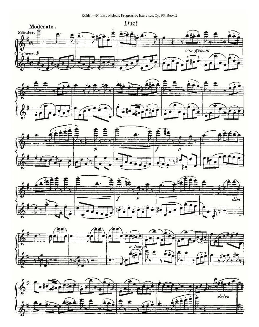 柯勒练习曲作品93号（二）