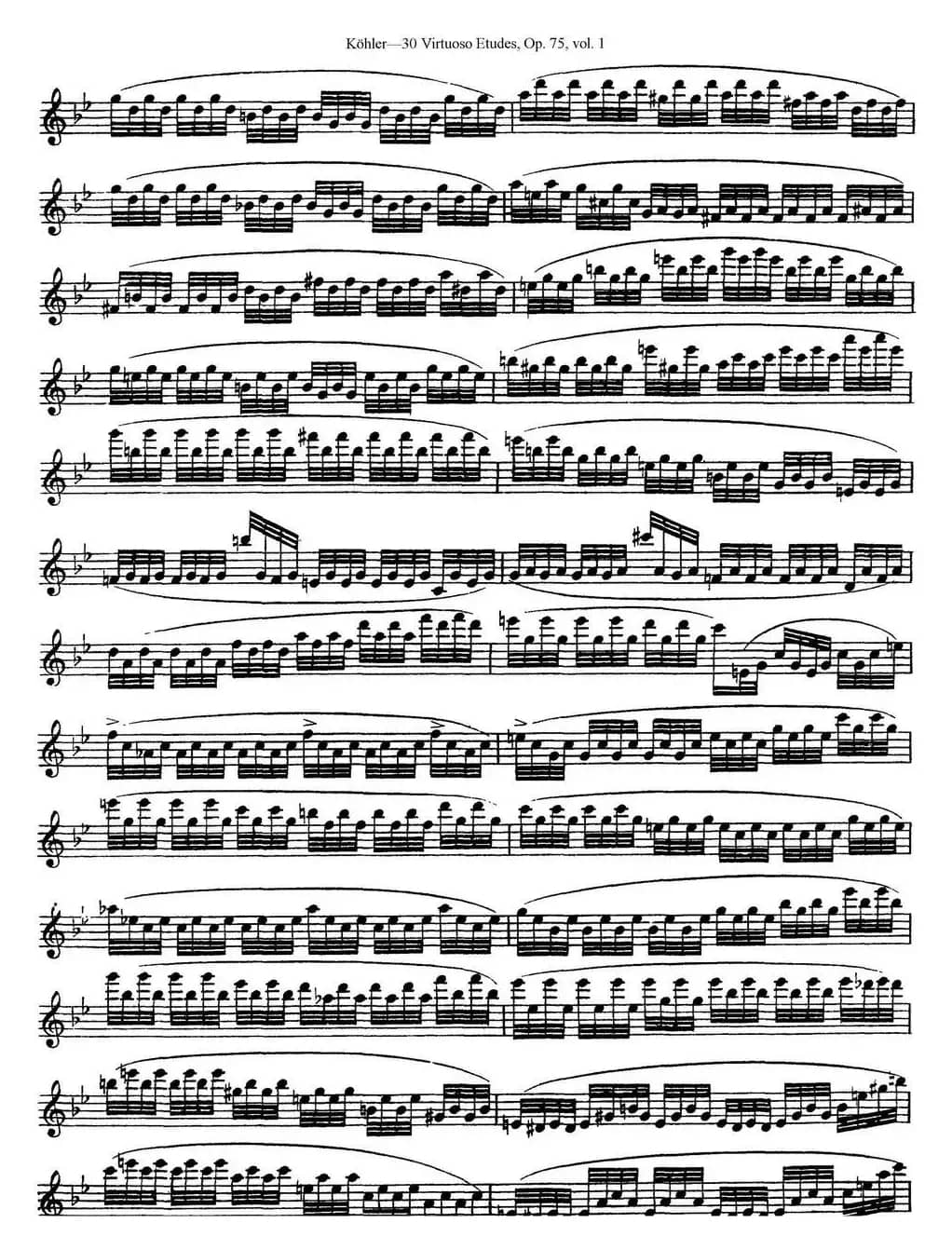 柯勒30首高级长笛练习曲作品75号（NO.9）