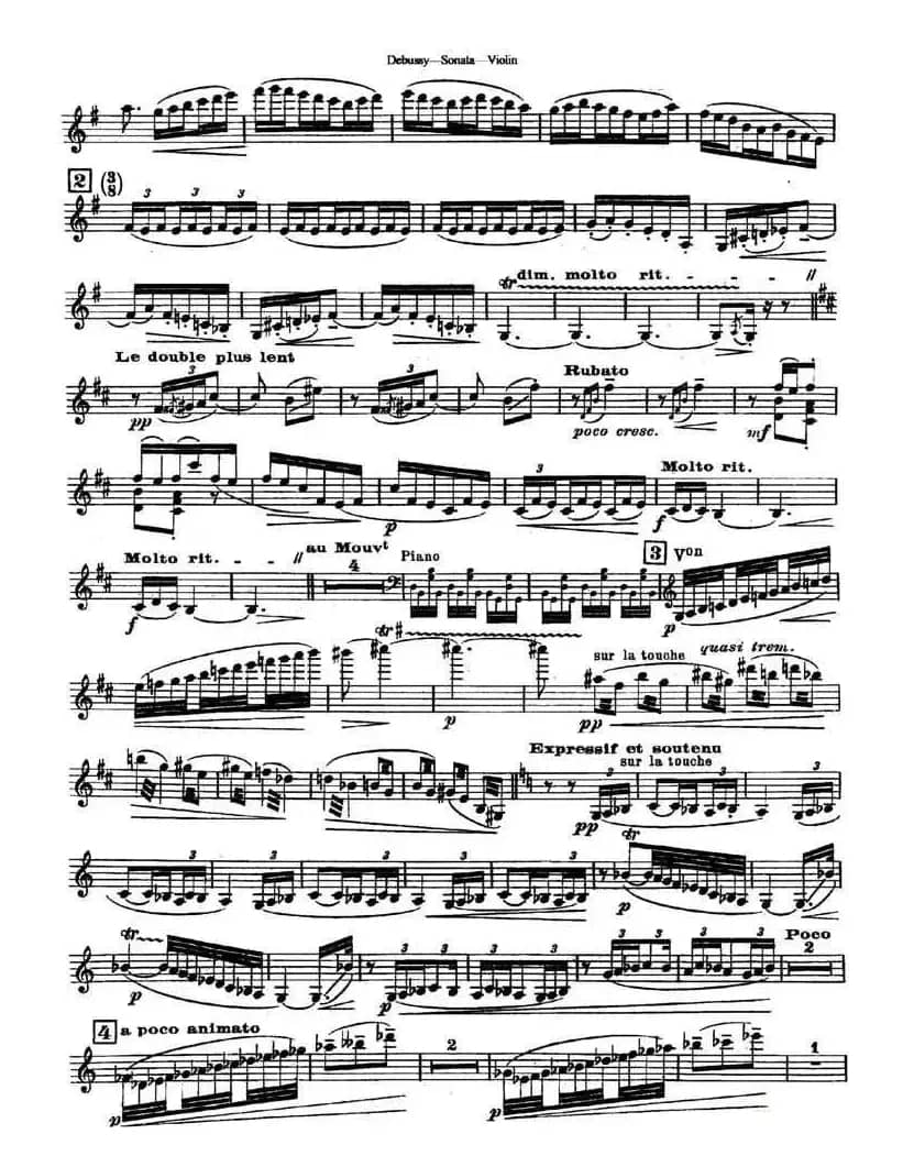 奏鸣曲（Sonata）（ 德彪斯作曲版）