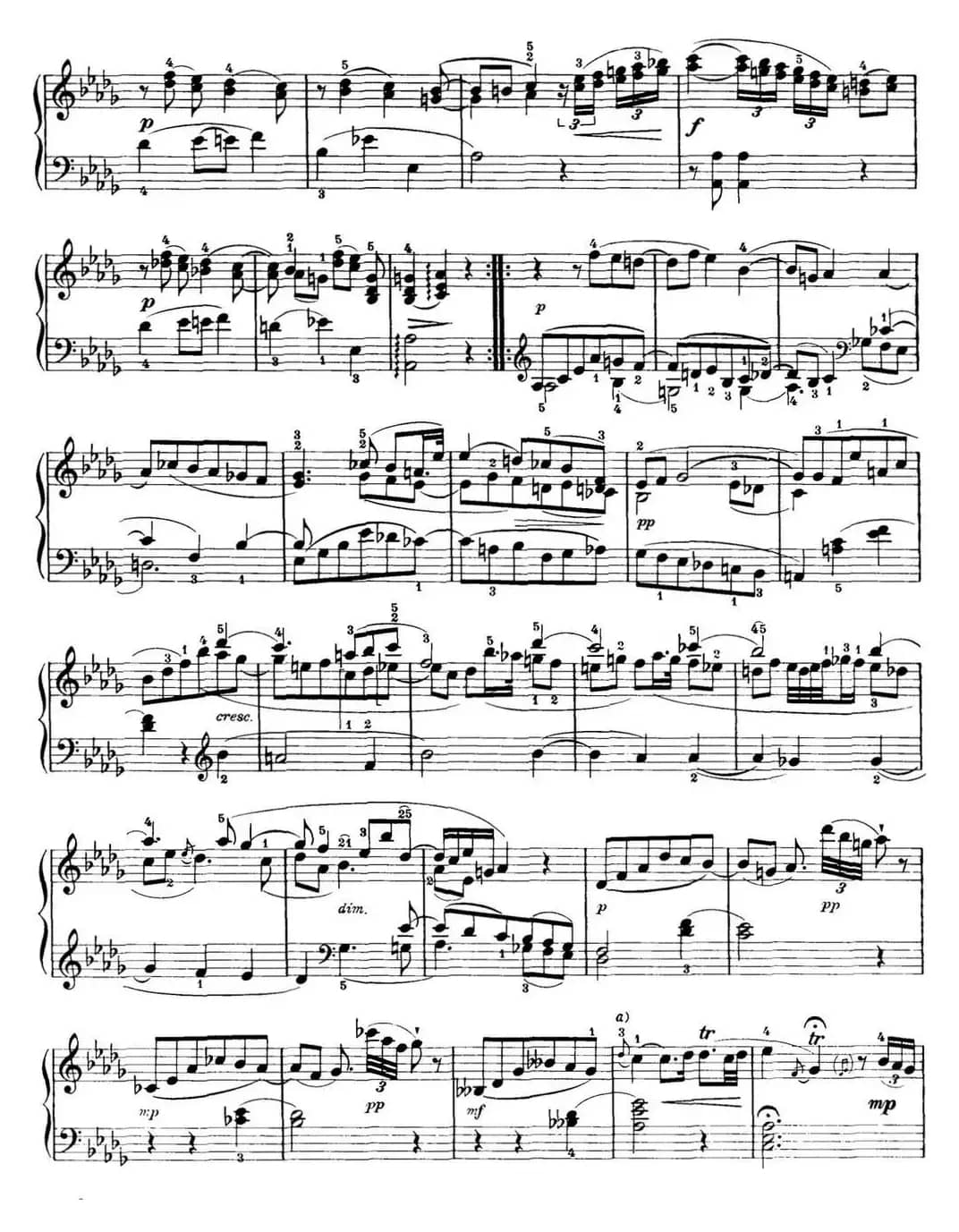 海顿 钢琴奏鸣曲 Hob XVI 46 Divertimento Ab major