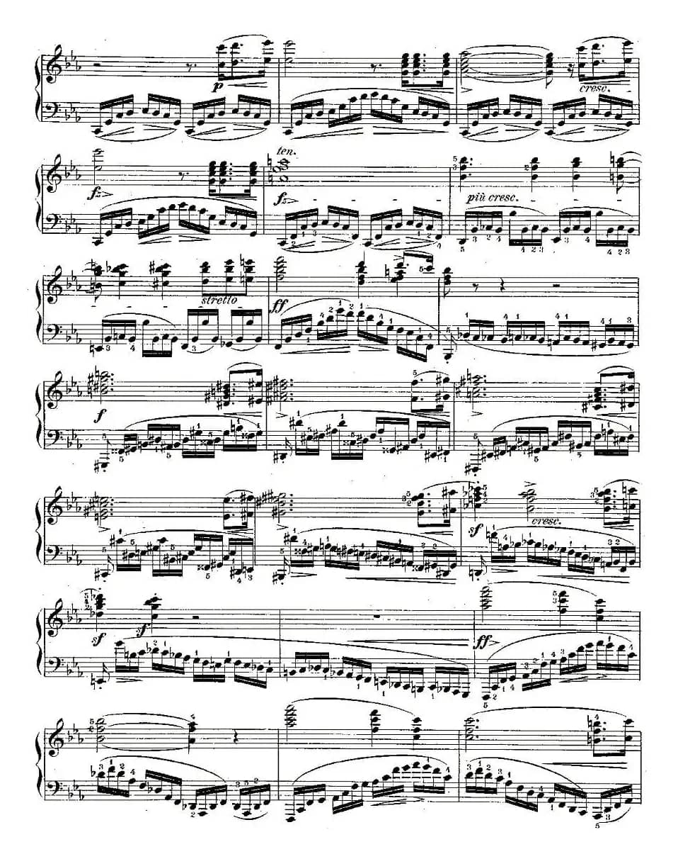 肖邦钢琴练习曲，Op.10之十二