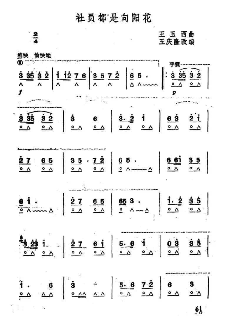 社员都是向阳花