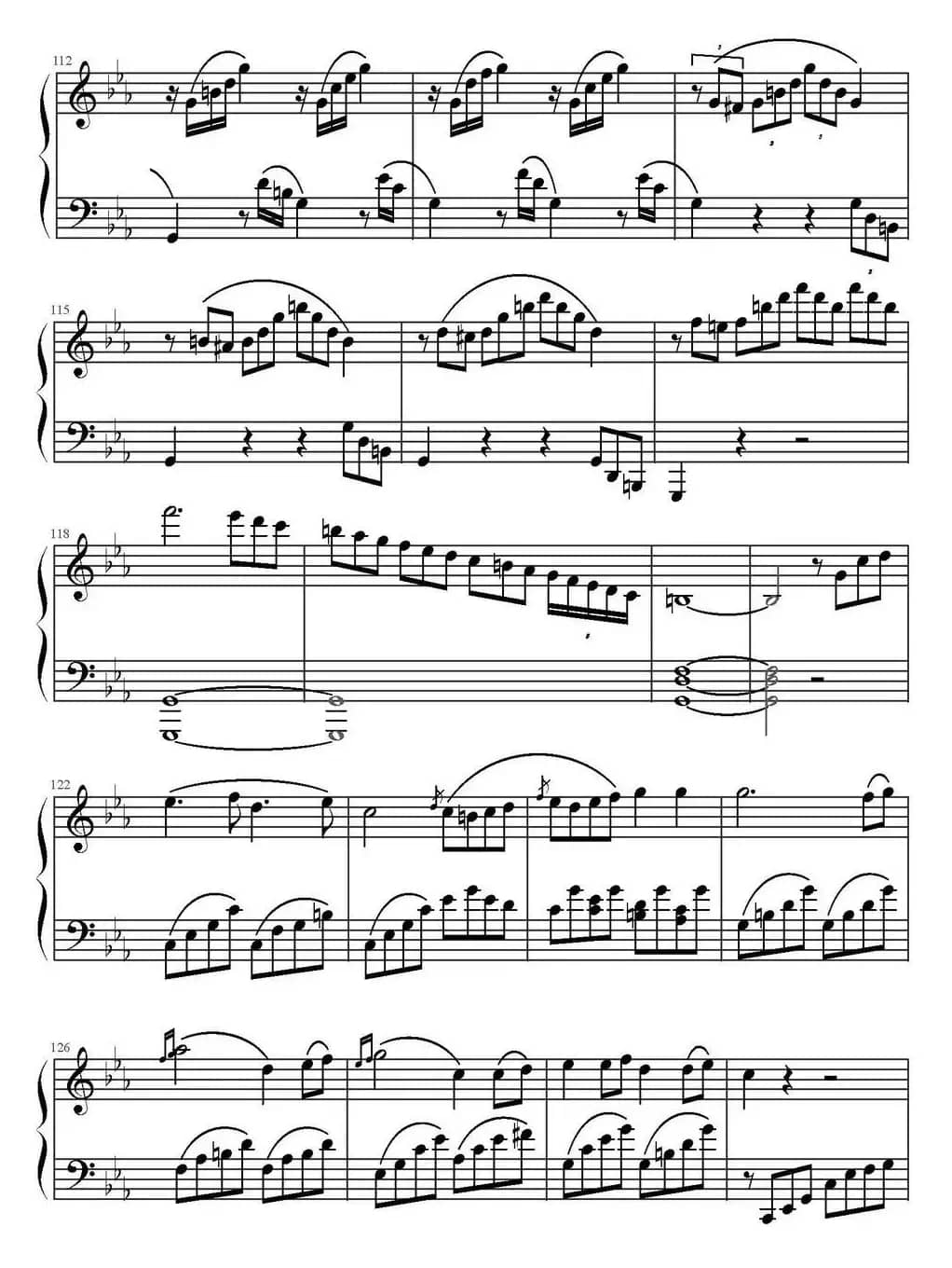 c小调第八钢琴奏鸣曲第三乐章（作品13号“悲怆”）