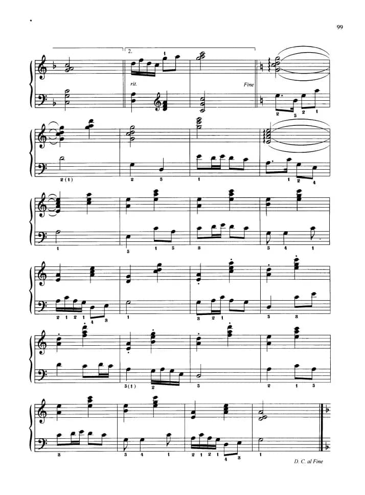 110首中国民歌钢琴小曲集：思想起