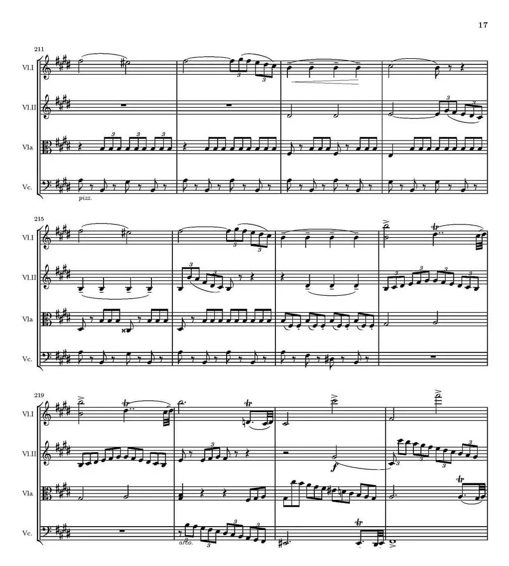 String Quartet nr.18 in E minor（E小调弦乐四重奏、P16-30）