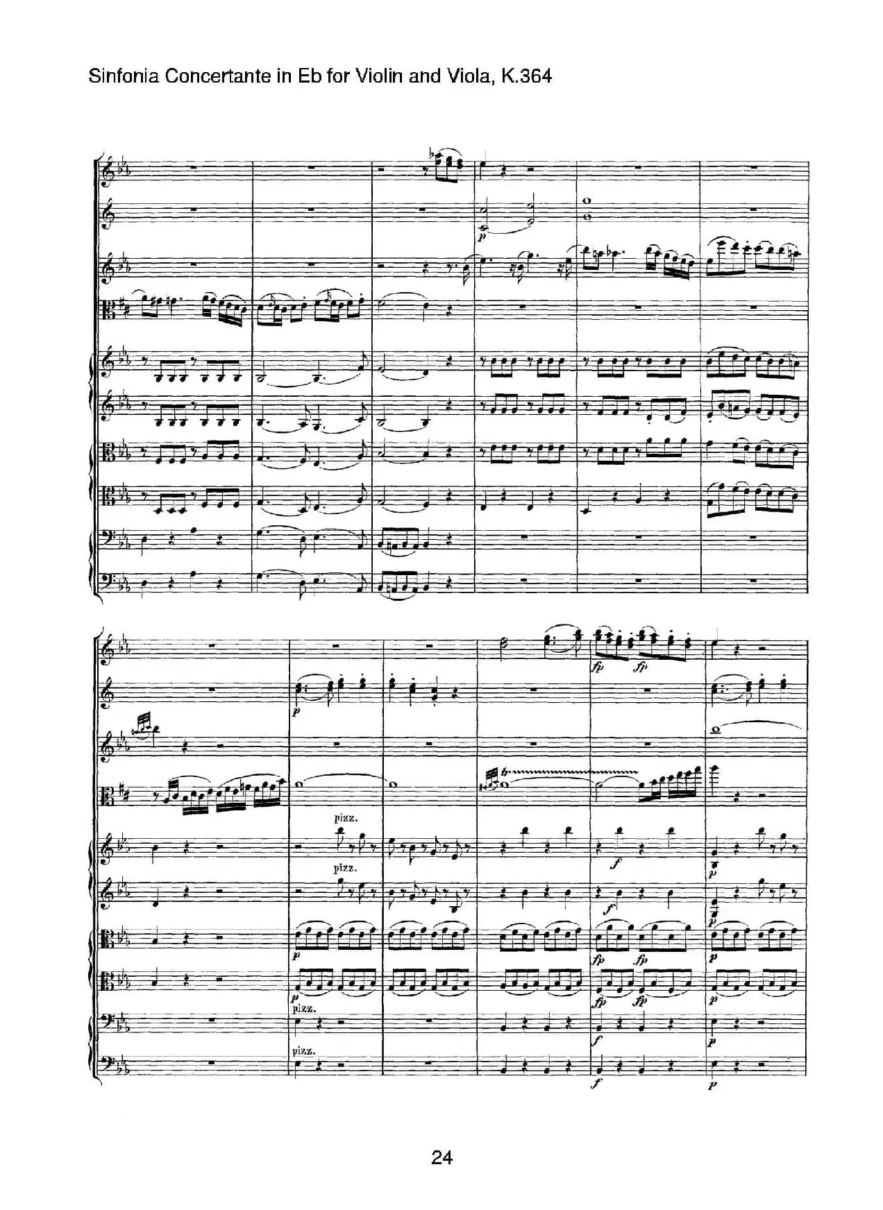 降E大调交响协奏曲（《Sinfonia Concertante in Eb》for Violin and Viola K.364）