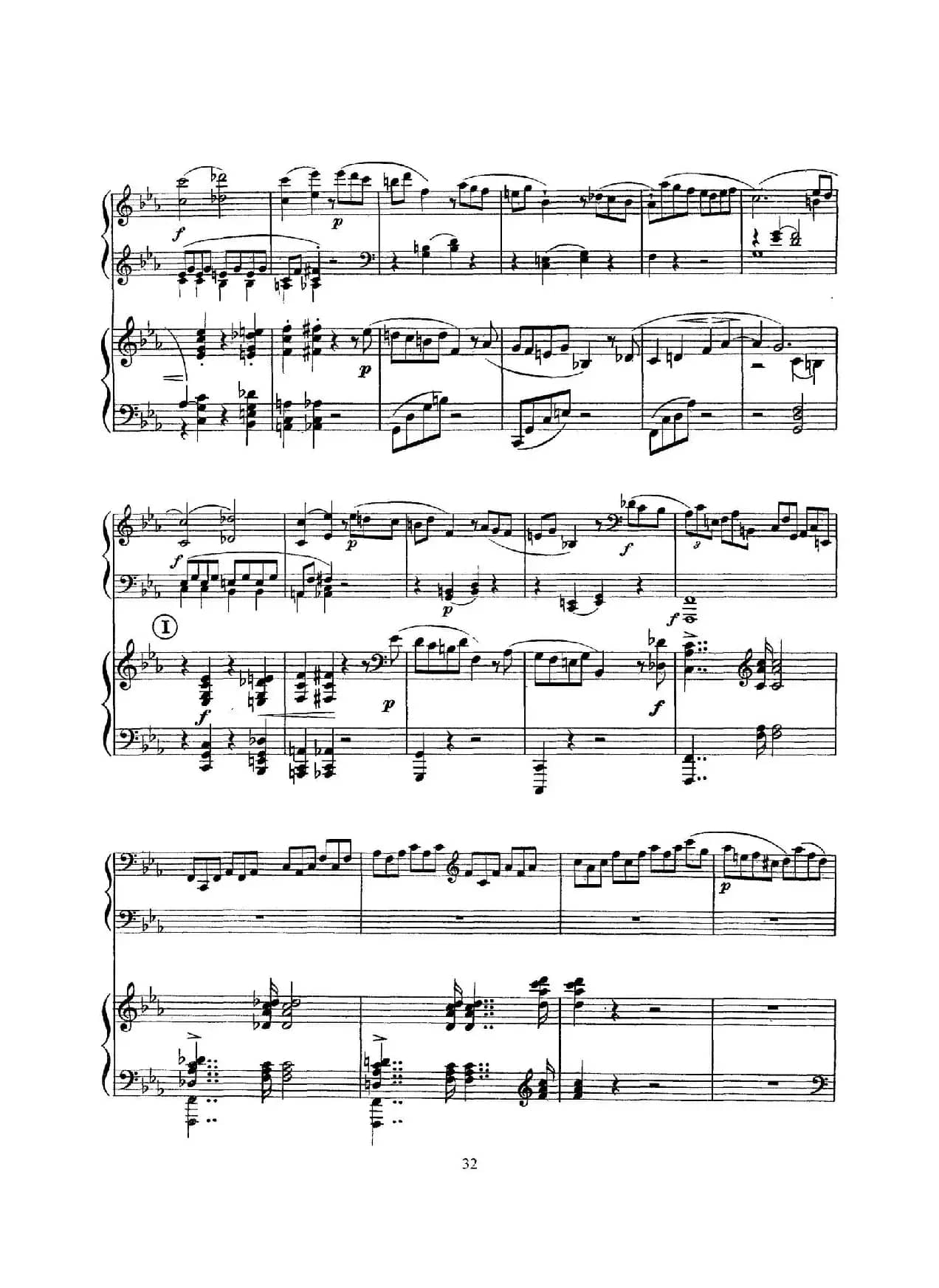 根据21首钢琴奏鸣曲改编的双钢琴版钢琴奏鸣曲四首（第二首）