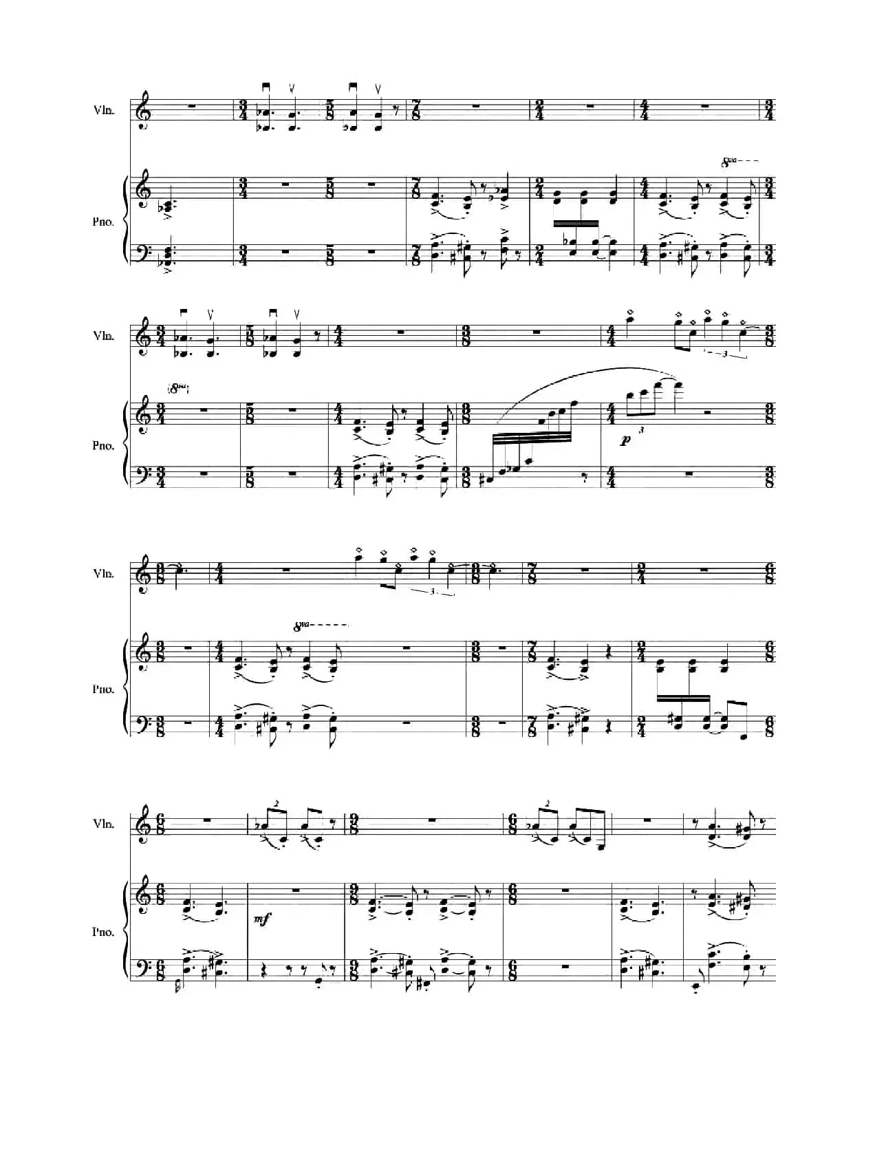 境（为小提琴与钢琴而创作）