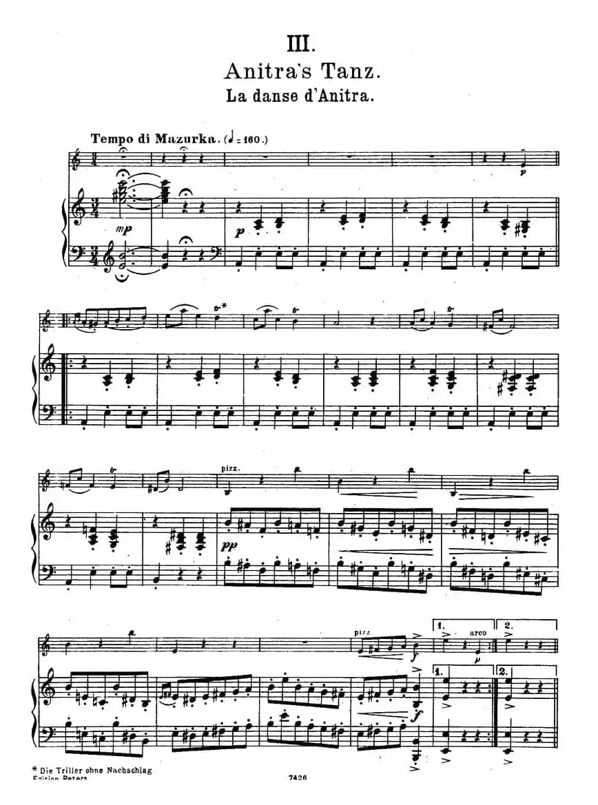 Anitra's Tanz（阿尼拉特舞曲 [钢琴伴奏谱]）