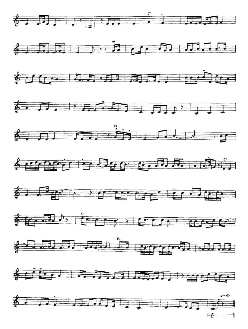 十二木卡姆：Ⅷ 乌夏克木卡姆 368——378（主旋律谱）