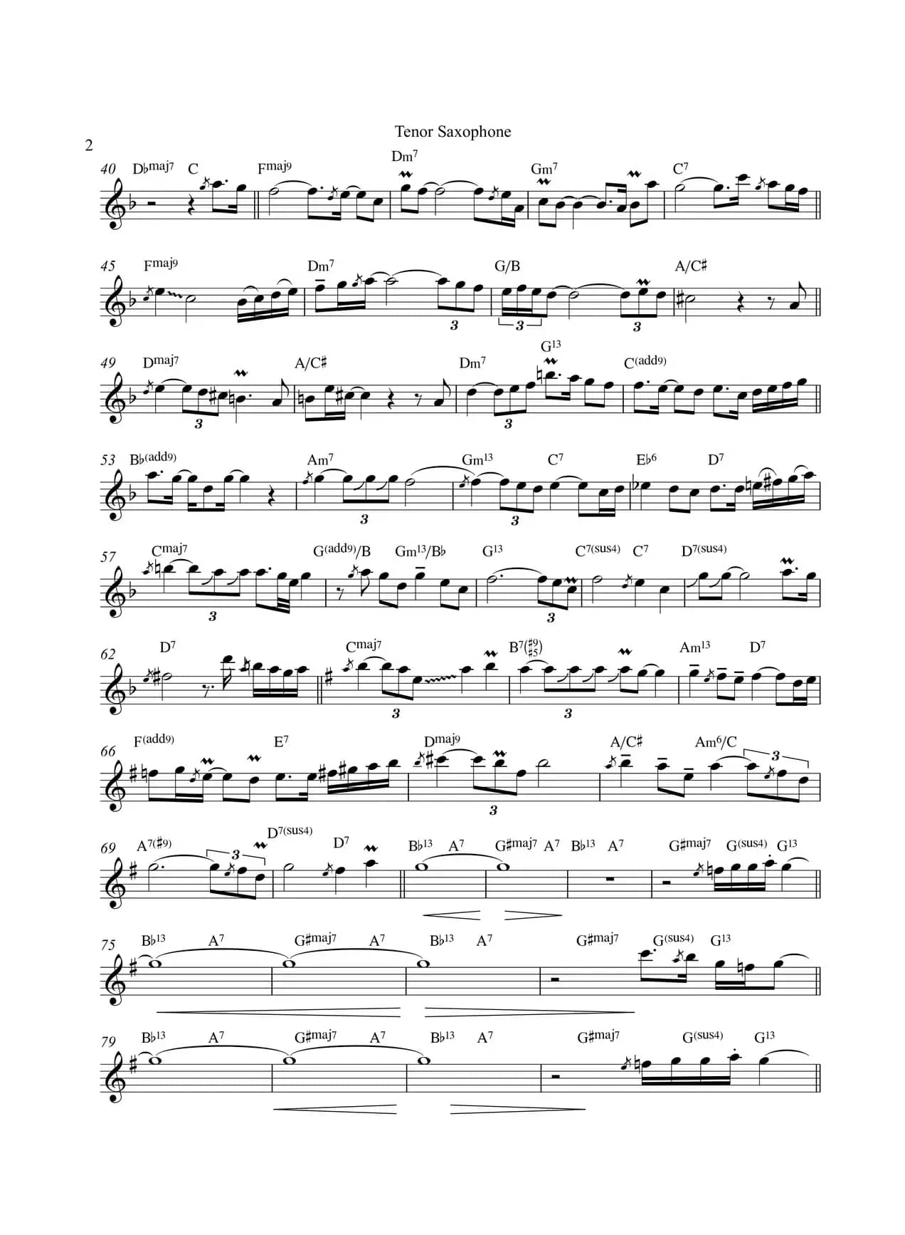 Overjoyed（次中音萨克斯）