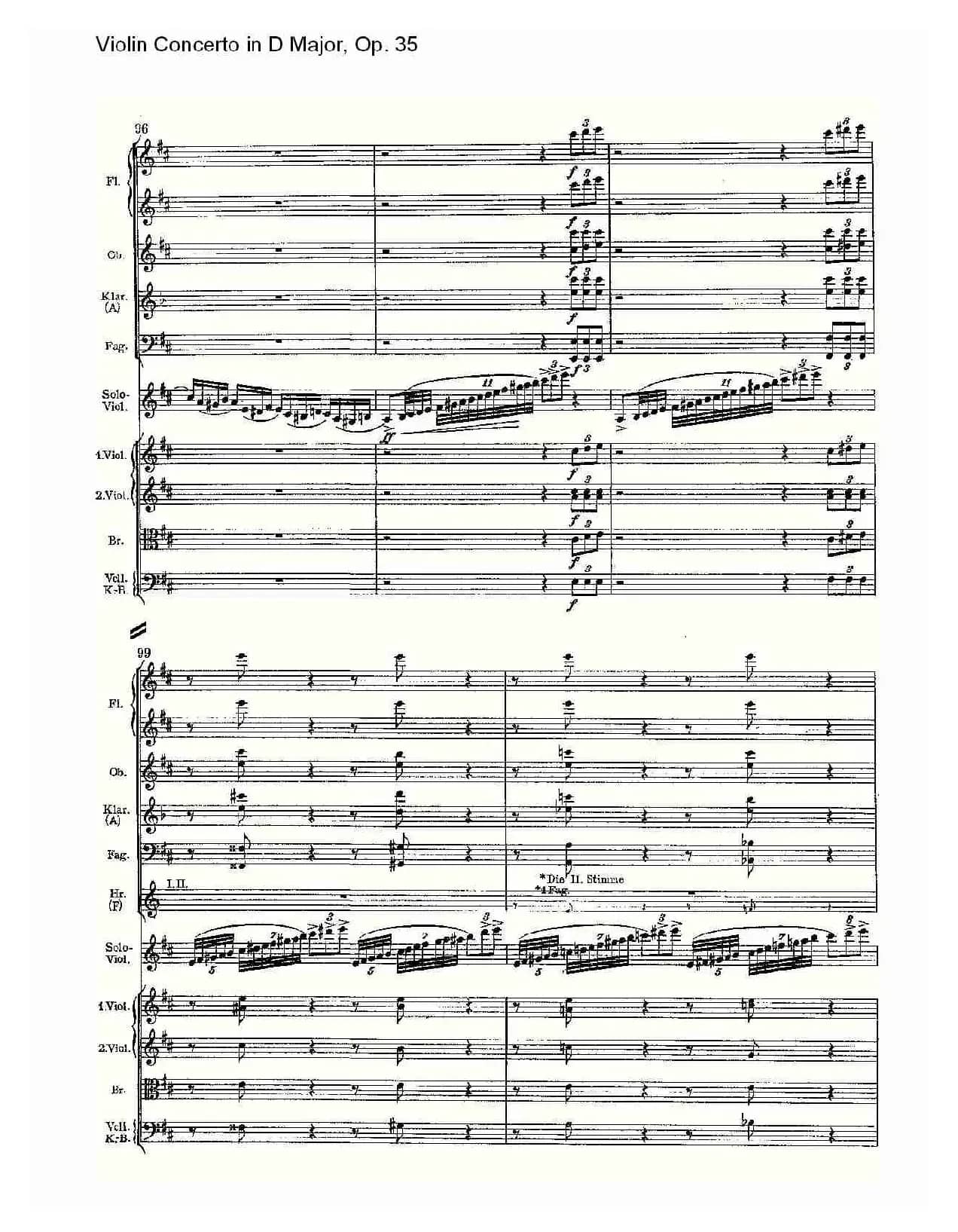 D大调小提琴协奏曲, Op.35第一乐章（一）