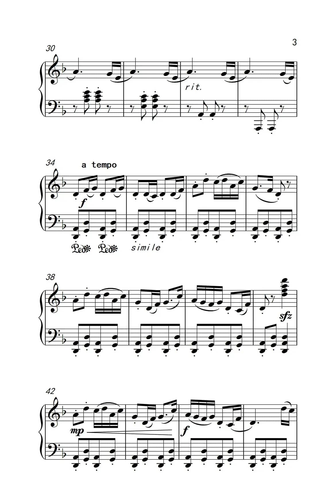 第五级 3.阿坝夜会（中央音乐学院 钢琴（业余）考级教程 4-6级）