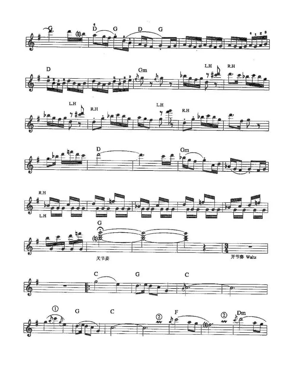 编花篮随想曲（电子琴中级班乐曲）